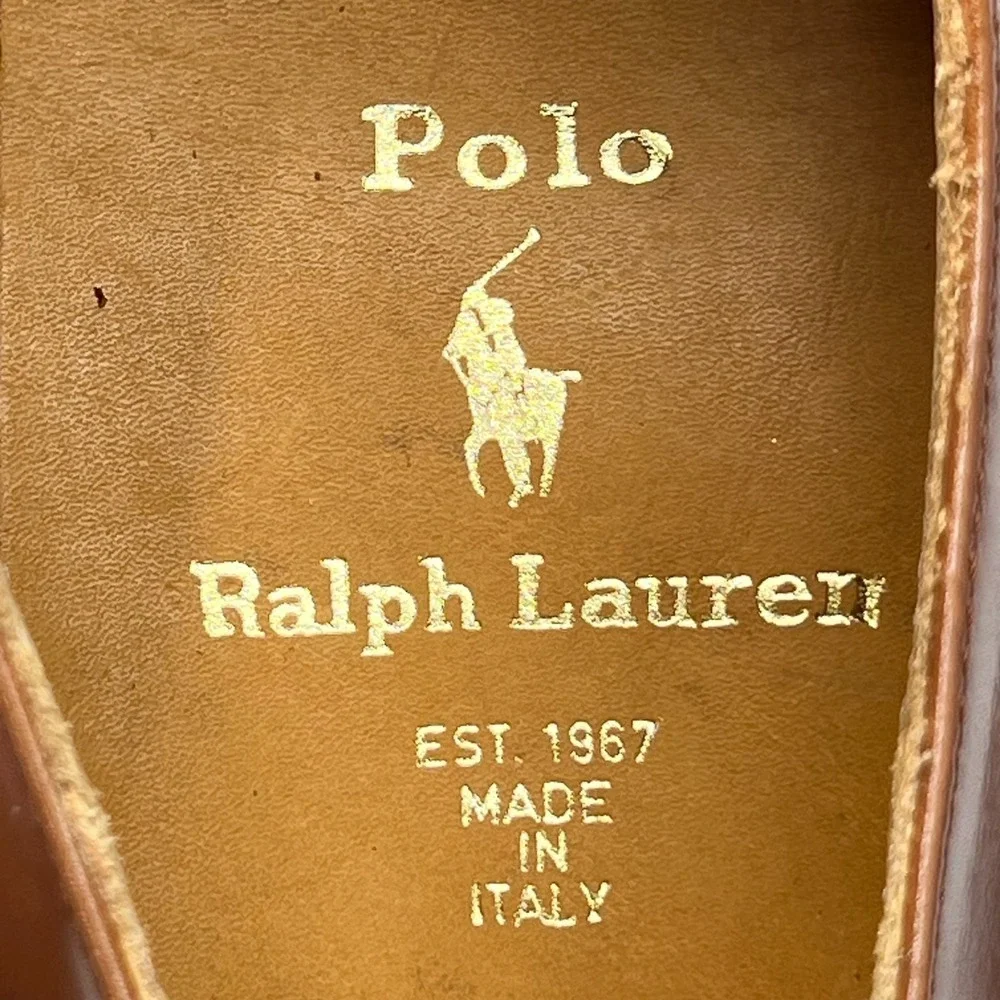 Ralph Lauren Monkstrap Dress Shoes 8.5D – Leather &‎ Woven Straw Detail, VTG New